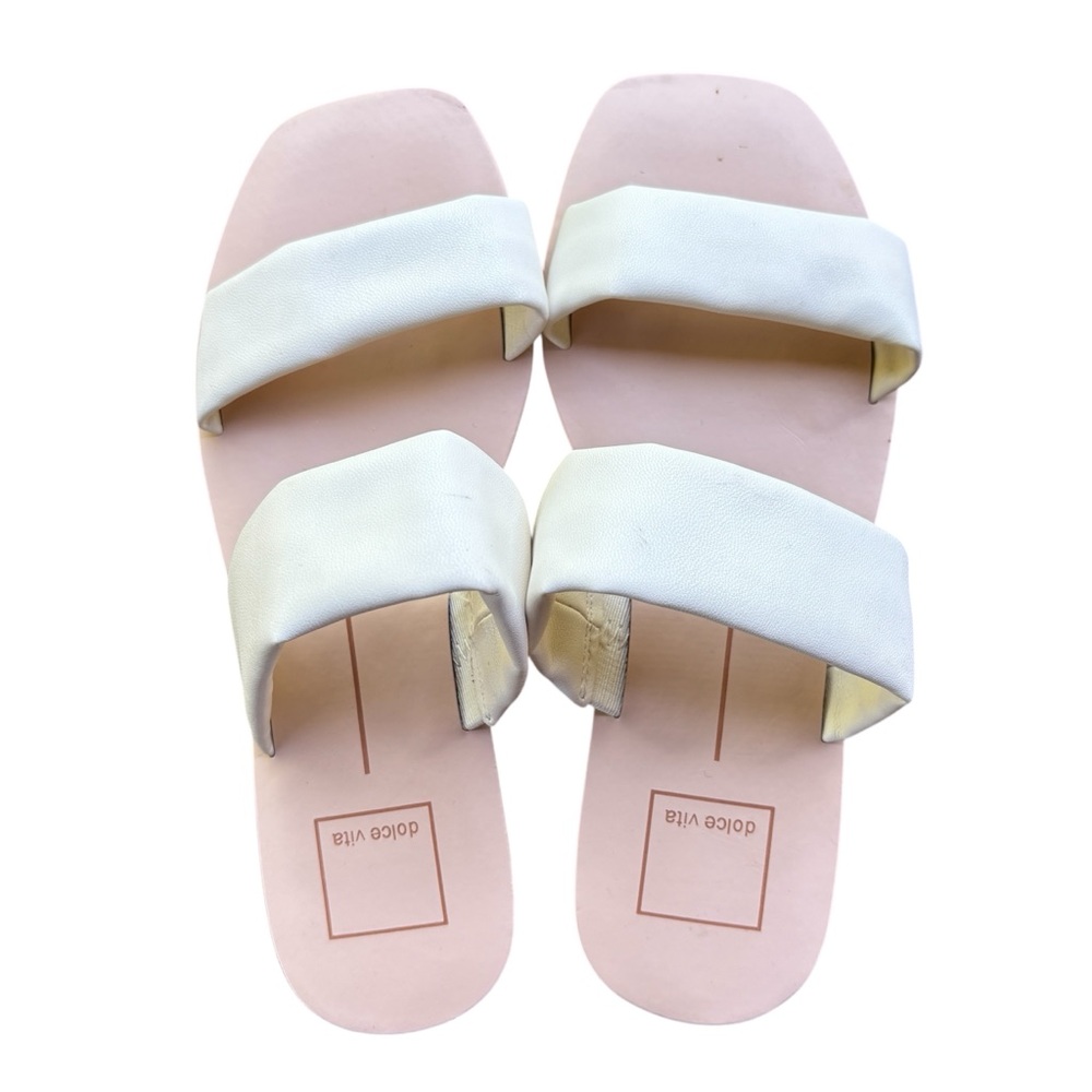 Dolce Vita Cream Slide Sandals Women's Size 7 NWOT